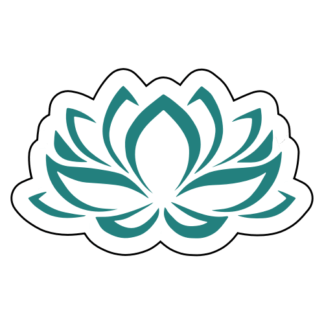 Lotus Flower Sticker (Turquoise)